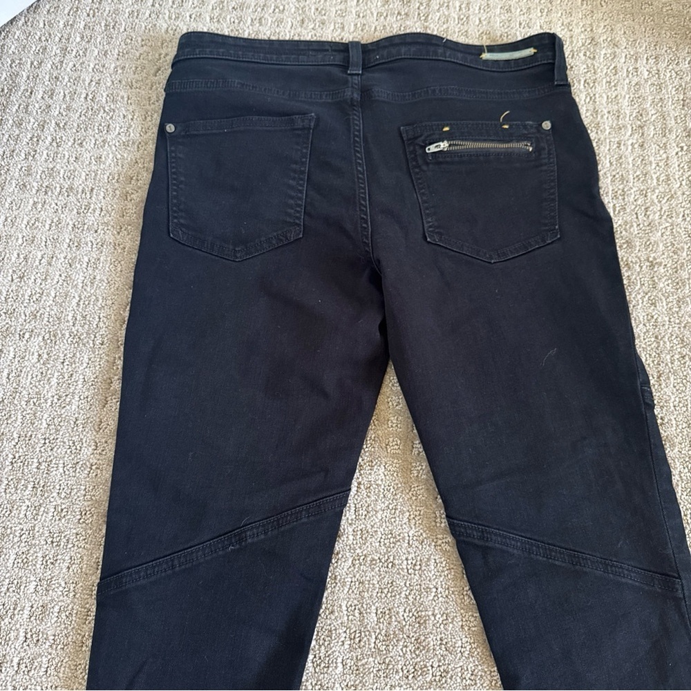 Pilcro And The Letterpress Ankle Zip Black Mid Rise Denim Jeans Sz 30 - Picture 9 of 10